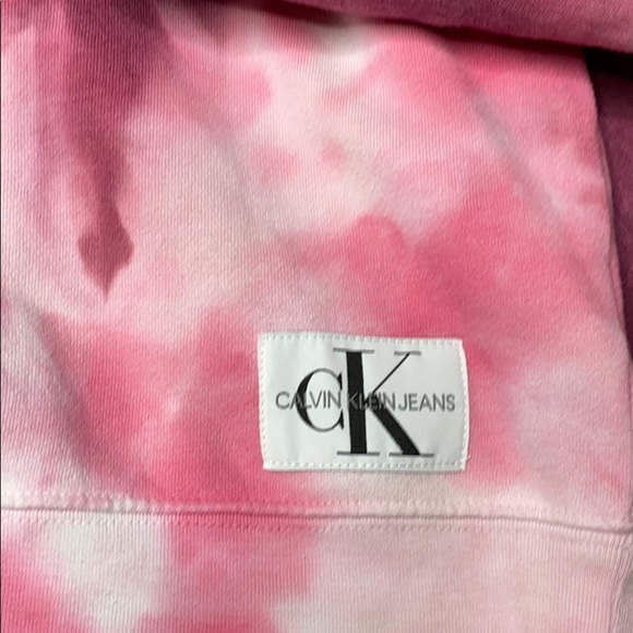 Calvin Klein Pink Tie Dye Hoodie Size L - Picture 6 of 8